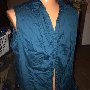 Teal color sleeveless top